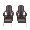 WestinTrends Malibu HDPE Outdoor Patio Folding Poly Adirondack Chairs with Ottomans (4-Piece Conversation Set) - 3 of 4