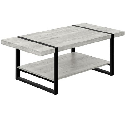 NicBex 47.25 Inch Rectangle Coffee Table with Storage Shelf and Metal Legs for Living Room,Dining Room,Bedroom
