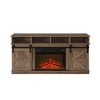 Wooakway 58"L 29.4"H 15.4"D Electric Fireplace TV Stand Console with Barn Door Design Overheating Protection Closed Storage Cabinet for TVs up to 65" - 3 of 4