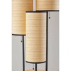 Adesso Trio Floor Lamp Black and Antique Brass: ETL Listed, 68.5" Height, 3 Woven Paper Shades - 3 of 3
