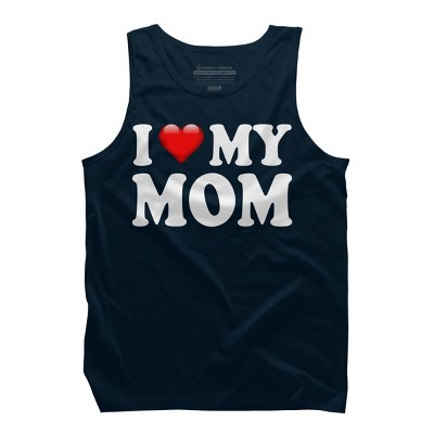 Men's Design By Humans I Love My Mom Bold Text By ArmyTee Tank Top
