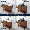 JONATHAN Y Juhl Chevron-Front Modern Minimalist 2-Shelf Bath Vanity Cabinet Only (Sink Basin Not Included) - 4 of 4
