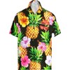 HAPPY BAY Mens Hawaiian Shirts Short Sleeve Button Down Shirt Men's Casual Shirts Holiday Beach Party Shirts for Men M Pineapple, Multicoloured - 4 of 4