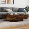 vidaXL Modern Smoked Oak Coffee Table – Features Adjustable RGB LED Lights - 3 of 4