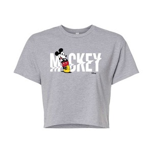 Women's - Disney - Mickey & Friends Cropped Graphic T-Shirt - 1 of 4