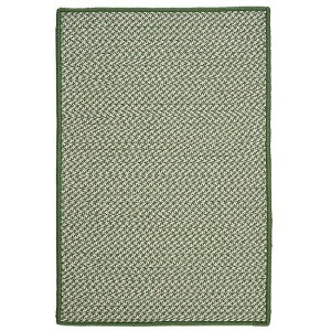 Colonial Mills Outdoor Houndstooth Tweed Braided Rug, Leaf Green 5'x7', Rectangle Shape - 1 of 3