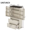 TIRAMISUBEST Modern Wooden Cabinet with Storage Divider & Drawers - Living Room Accent Furniture - 3 of 4