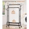 MOEPISY 265lb Double Rod Garment Hanging for Indoor - 3 of 4