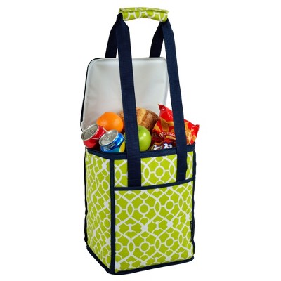 Green Insulated Picnic Tote Bag with Leak Proof Lining