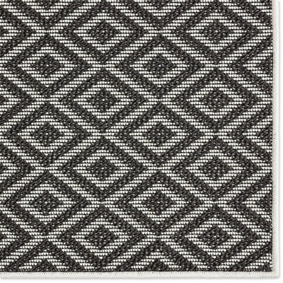 Charcoal and Cream Diamond Synthetic 6' x 9' Area Rug