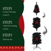 7.5FT Black Slim Artificial Christmas Tree Includes Foldable Metal Stand - 2 of 4
