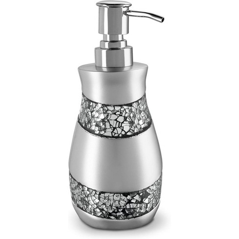 Creative Scents Silver Mosaic Toilet Bowl Brush With Holder : Target