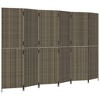vidaXL Room Divider 6 Panels Gray Poly Rattan - 2 of 4