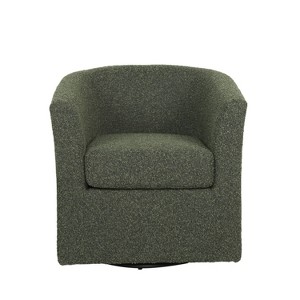 Christopher Knight Home Daymian Boucle Fabric Swivel Club Chair Sage Green - 1 of 4