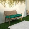 55" x 18" x 2" Sunbrella Canvas Tufted Outdoor Bench Cushion - Sorra Home - 2 of 3