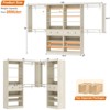 Aheaplus Set of 2 Closet Storage Organizer with Hanging Rods and Drawers, Walk-in Closet System with Adjustable Shelves and Shoe Rack - 3 of 4