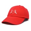 Dalix Heart of Bones Embroidered Cotton Dad Hat Adjustable Baseball Cap Womens - 4 of 4