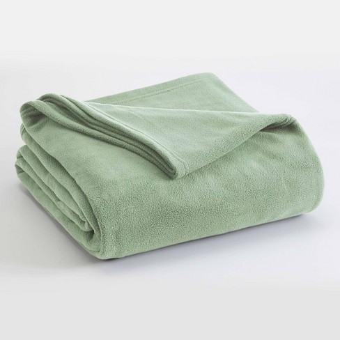 Twin Micro Fleece Bed Blanket Sage - Vellux