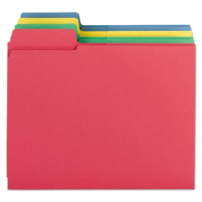 Smead 3-in-1 SuperTab Section Folders 1/3 Cut Top Tab Letter Assorted 12/Pack 11905