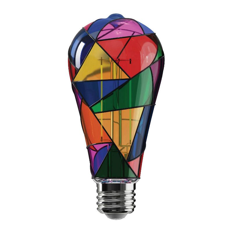 GE 15 Watts Medium Base LED Stained Glass Color Light Bulb, 4 of 7