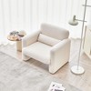 MAYEERTY Modern Lamb Fabric Loveseat Sofa Solid Wood Frame Toss Pillow Included - 3 of 4