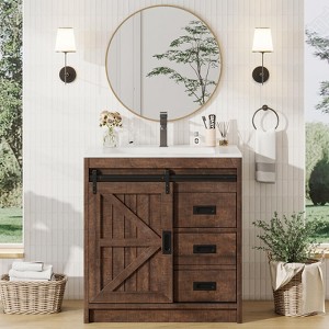 AMERLIFE Farmhouse Bathroom Vanity with Sink Combo - 1 of 3