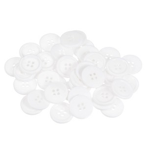 Unique Bargains Resin DIY Craft Flat 4-Hole Sewing Buttons 100 Pcs - 1 of 4