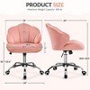 Yaheetech Set of 2 Swivel Upholstered Desk Chair with Tufted Shell-Shaped Back and Adjustable Seat Height - 3 of 4