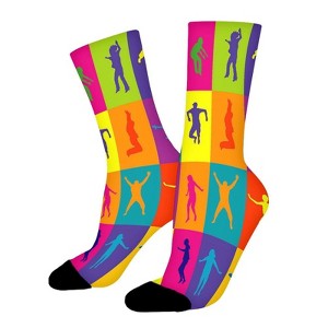 Fierce Gymnast Women Printed Crew Socks Funny Funky Socks Soft Polyester Novelty Gifts for Artists Men - 1 of 1