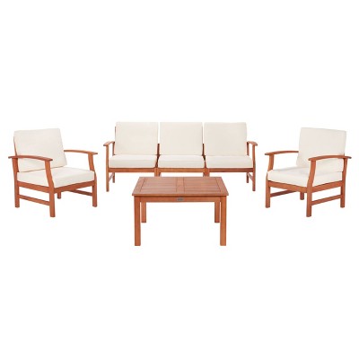 Parcer 4pc Living Set - Natural/Beige - Safavieh