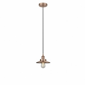 Railroad - 1 Light Cord Hung Mini Pendant In Modern Style-5.75 Inches Tall and 8 Inches Wide - 1 of 1