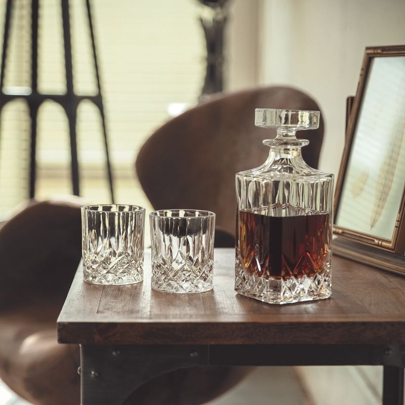 Viski Admiral 30 oz Liquor Decanter - Crystal Glass Liquor Dispenser for Whisky, Bourbon, Tequila, Brandy - Gift for Liquor Lovers, Clear, 3 of 9