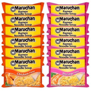 Maruchan Ramen Instant Noodle Soup Variety, 2 Flavors - 6 Packs Chicken & 6 Packs Shrimp, 3 Ounce Single Servings - 1 of 1