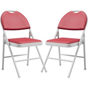 Folding Chairs, Portable Metal Chairs with Cushions and Non-Slip Feet Pads for Home and Office, Indoor and Outdoor Events - 1 of 4