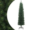 vidaXL Artificial Christmas Tree Green PVC, Steel, Plastic Slim - 82.7" Green without flocked white snow - 2 of 4