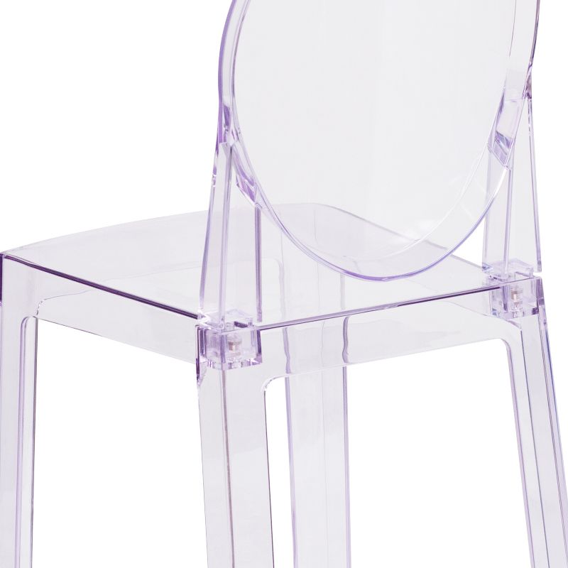 Flash Furniture Ghost Chair with Oval Back in Transparent Crystal, 6 of 12