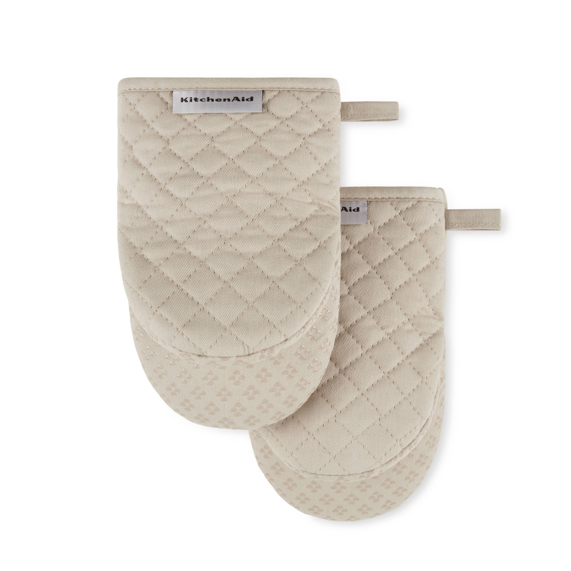 KitchenAid 2pk Cotton Asteroid Mini Oven Mitts Tan