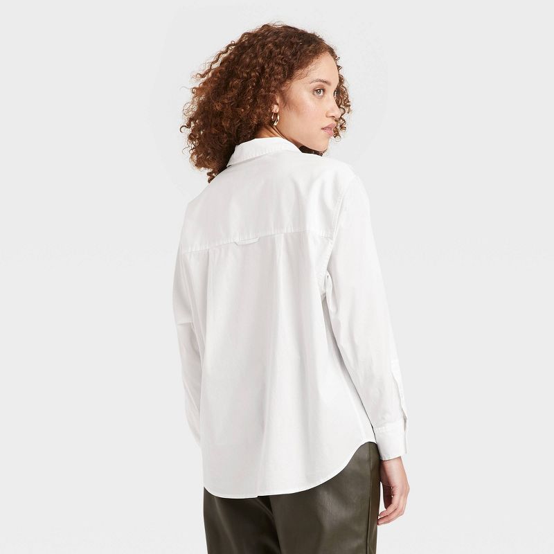 Women's Long Sleeve Oversized Button-Down Boyfriend Shirt - A New Day™, 2 of 10