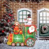 QingMoon Christmas Inflatable Train, 5.9 FT Holiday Blow Up Decorations with Santa, Snowman and Gingerbread for Yard, Lawn and Garden - 2 of 4
