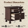 AMERLIFE Solid Wood Nightstand with 2 Drawers, Fully Assembled Extra-Large Traditional End Table for Bedroom & Living Room - 2 of 4
