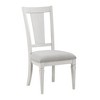 Royal Hampton Kate 24 Inch Side Dining Chair Set of 2, Light Gray Linen, White Wood Frame - 2 of 4