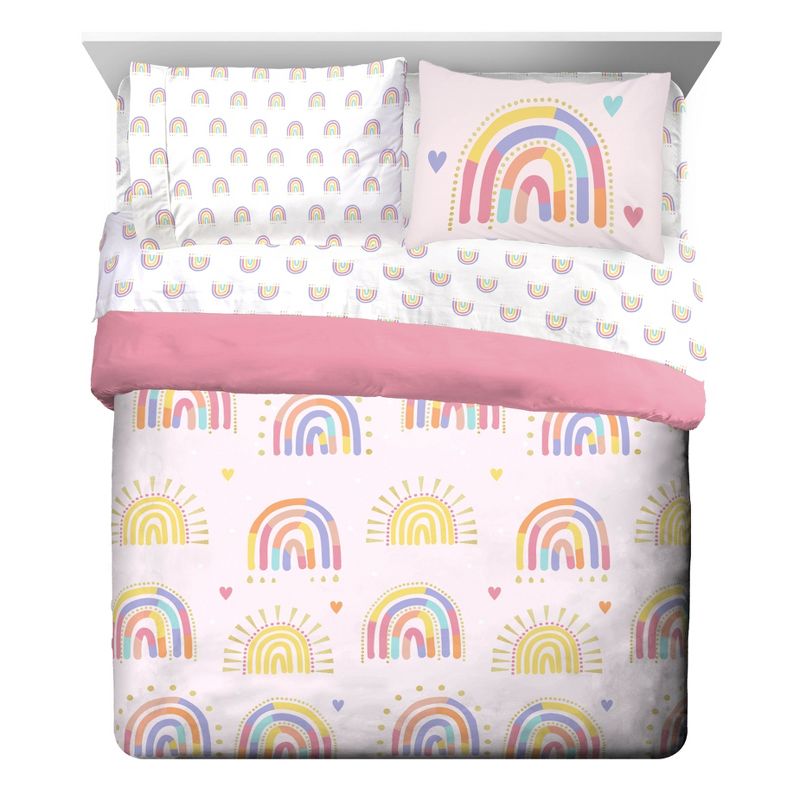 Saturday Park Doodle Rainbow 100% Organic Cotton Bed Set, 3 of 10