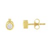 10K Gold 1/4 Cttw Round Brilliant-Cut Diamond Bezel-Set Stud Earrings - 2 of 4