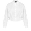 Women's Plus Size Classic Crop Shirt - ivory | CITY CHIC - 4 of 4