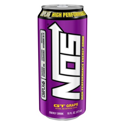 NOS High Performance Grape Energy Drink - 16 fl oz Can