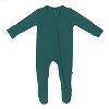 Kyte Baby Zippered Footie in Emerald - 2 of 4