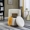 Swivel Barrel Chair, Accent Chair With Storage, Detachable Seat Cushion, 360 ° Rotating Base, Surrounding Backrest, Sofa Barrel Chairs - 4 of 4