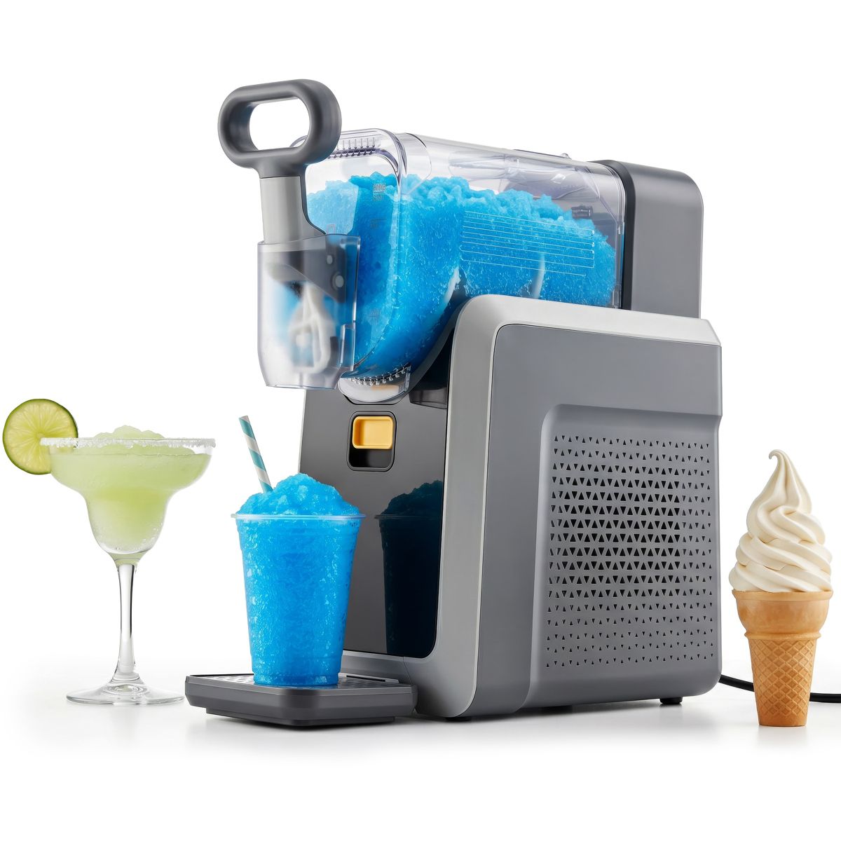 Great Northern Popcorn Slushie Machine, No Ice Needed Slushy Maker Machine with 3 Preset Modes and Self-Cleaning, 2L/68oz, Gray