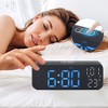 REGALWOVEN Electric Alarm Dimmable USB Charging Port Alarm Clock 6.7x2.4x1.2 Inches - 3 of 4
