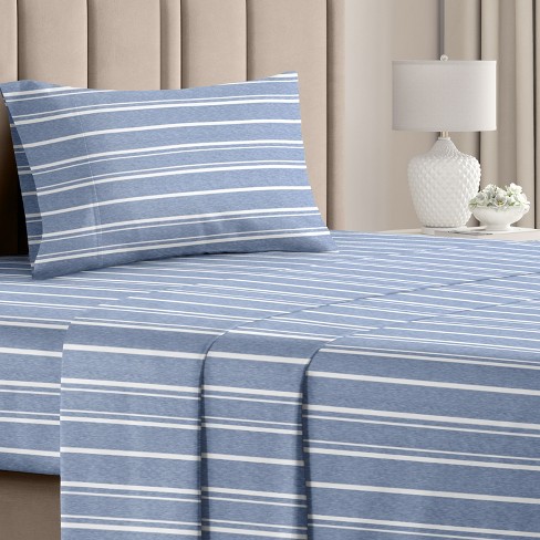 Cgk Linens 3 Piece Microfiber Sheet Set In Grey Stripe 3, Size Twin ...